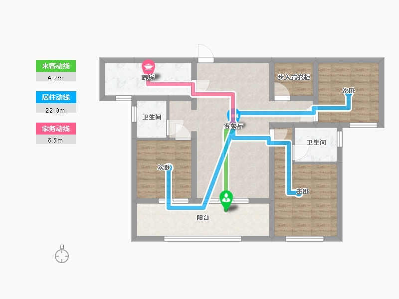 湖南省-常德市-闽鸿江山樾-92.00-户型库-动静线