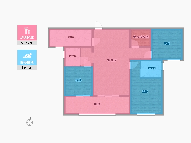 湖南省-常德市-闽鸿江山樾-92.00-户型库-动静分区