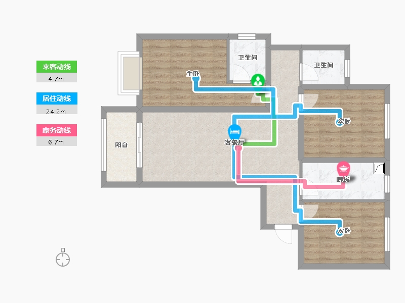 陕西省-西安市-天浩上元郡-93.00-户型库-动静线