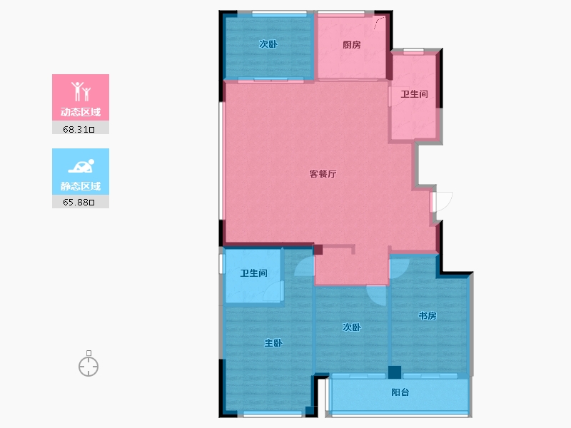 浙江省-宁波市-绿城·春熙潮鸣-150.00-户型库-动静分区