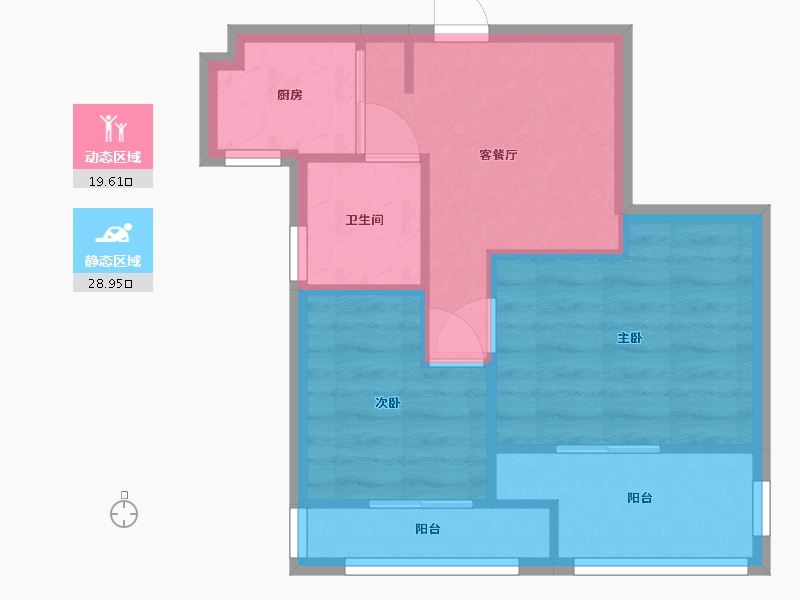 浙江省-杭州市-西穆坞玉屏居-46.00-户型库-动静分区