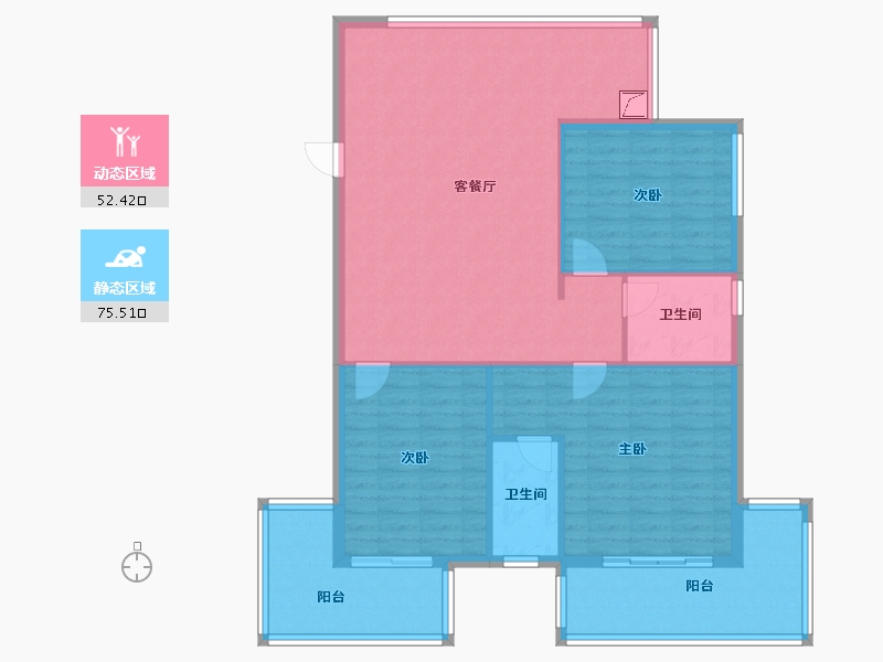 福建省-三明市-南山新村-116.76-户型库-动静分区