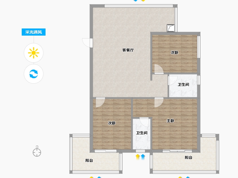 福建省-三明市-南山新村-116.76-户型库-采光通风