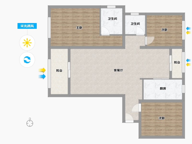 江西省-南昌市-沁园-139.00-户型库-采光通风