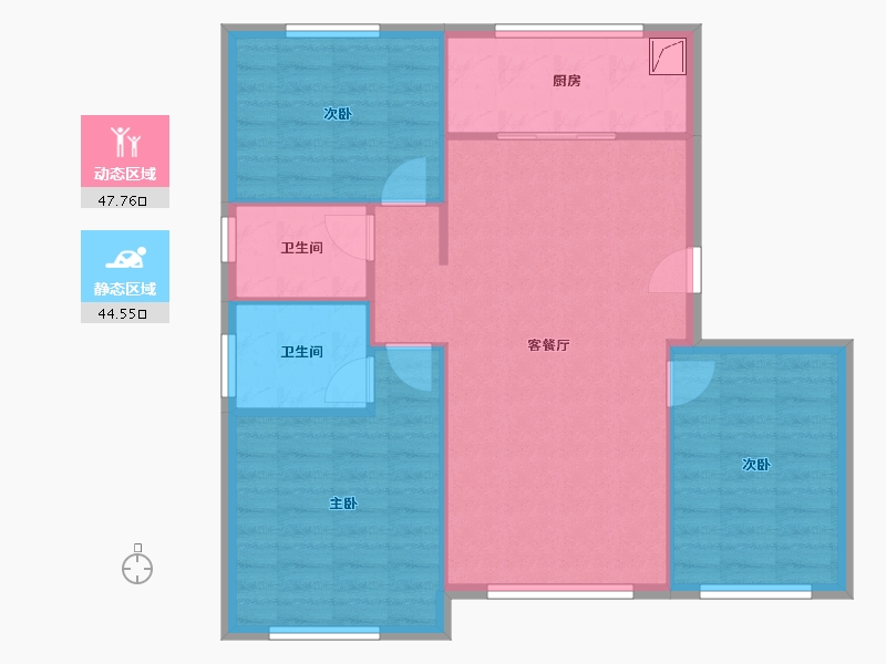 辽宁省-沈阳市-中金泓府-123.00-户型库-动静分区