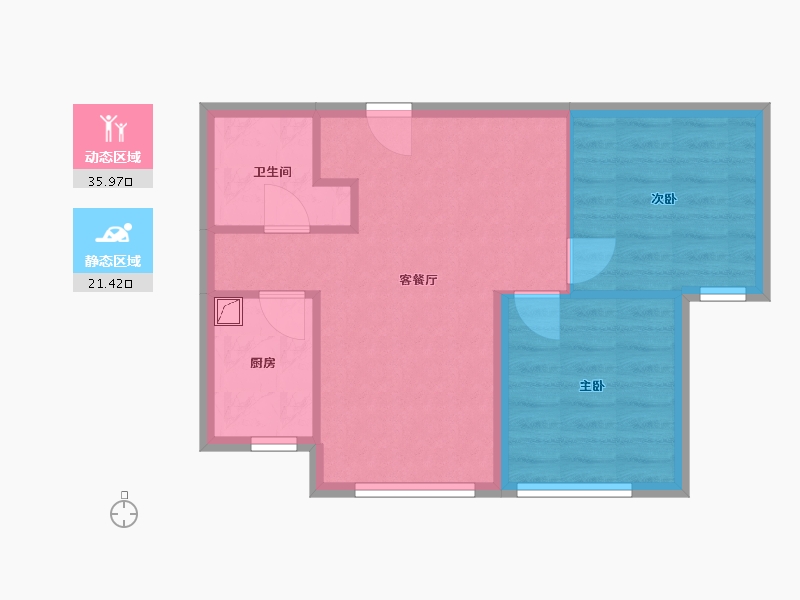 山东省-济南市-财富壹号花园-西区-57.24-户型库-动静分区