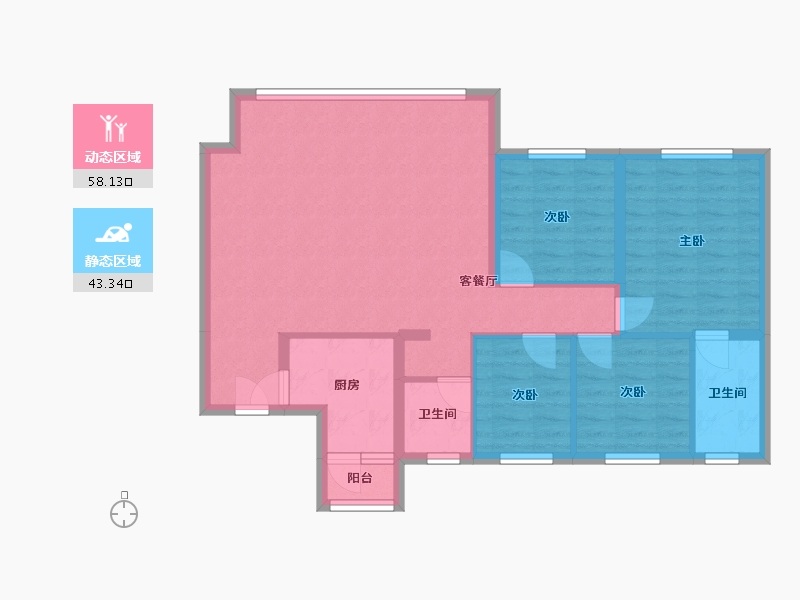 四川省-成都市-首开中环云樾-120.00-户型库-动静分区