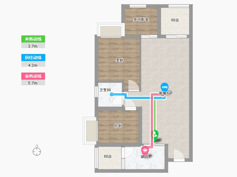 重庆-重庆市-中建滨江星城-一期-65.00-户型库-动静线