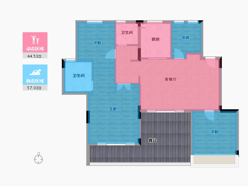 湖北省-武汉市-中交越秀知园-106.00-户型库-动静分区