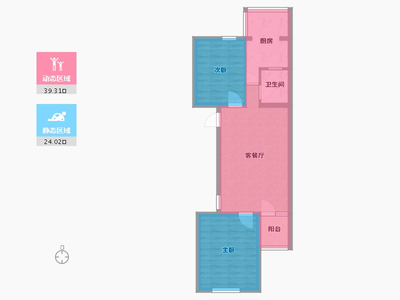 北京-北京市-万源南里-53.00-户型库-动静分区