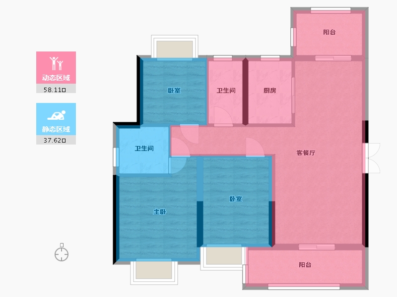 江西省-赣州市-东方君庭-87.00-户型库-动静分区