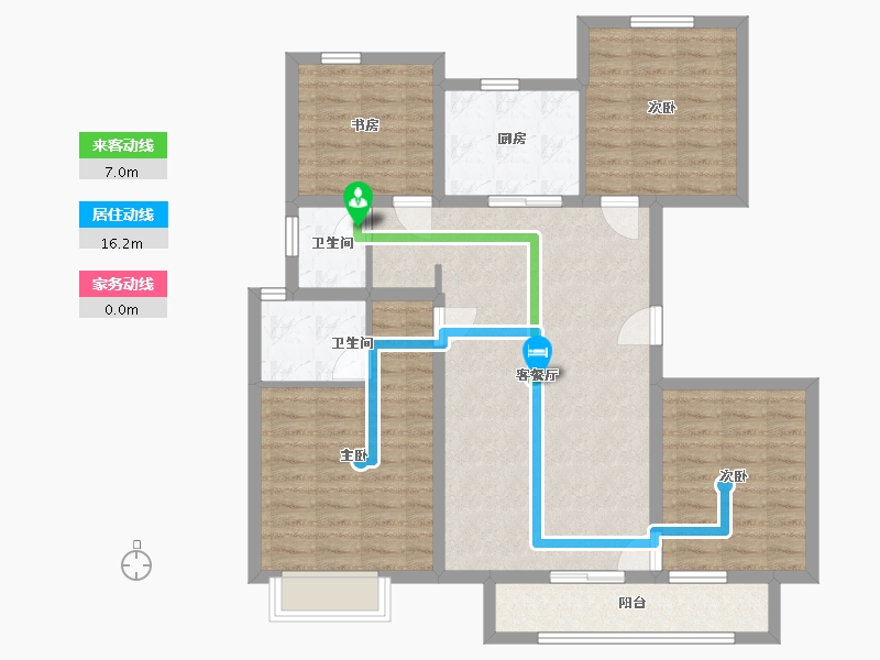 天津-天津市-津门正荣府-106.00-户型库-动静线