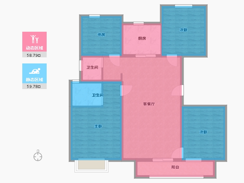 天津-天津市-津门正荣府-106.00-户型库-动静分区