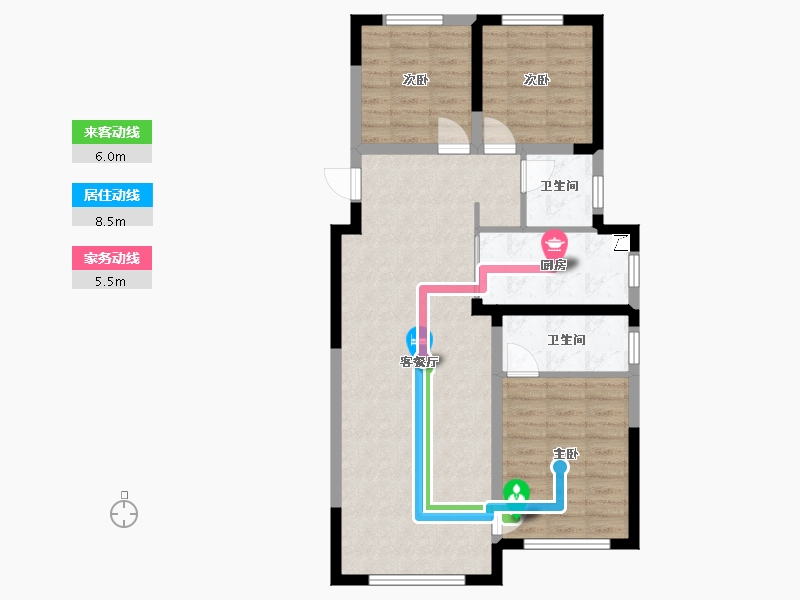 甘肃省-定西市-润宇嘉园-110.00-户型库-动静线