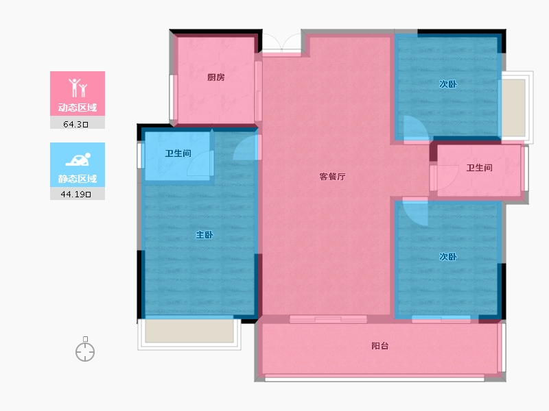 湖南省-邵阳市-锦绣华府-104.00-户型库-动静分区