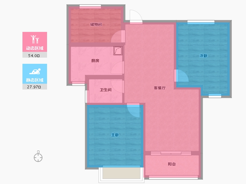 江苏省-徐州市-河畔雅居-90.00-户型库-动静分区