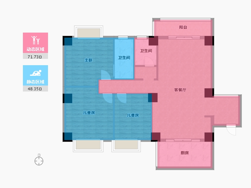 福建省-厦门市-天玺华庭-108.00-户型库-动静分区