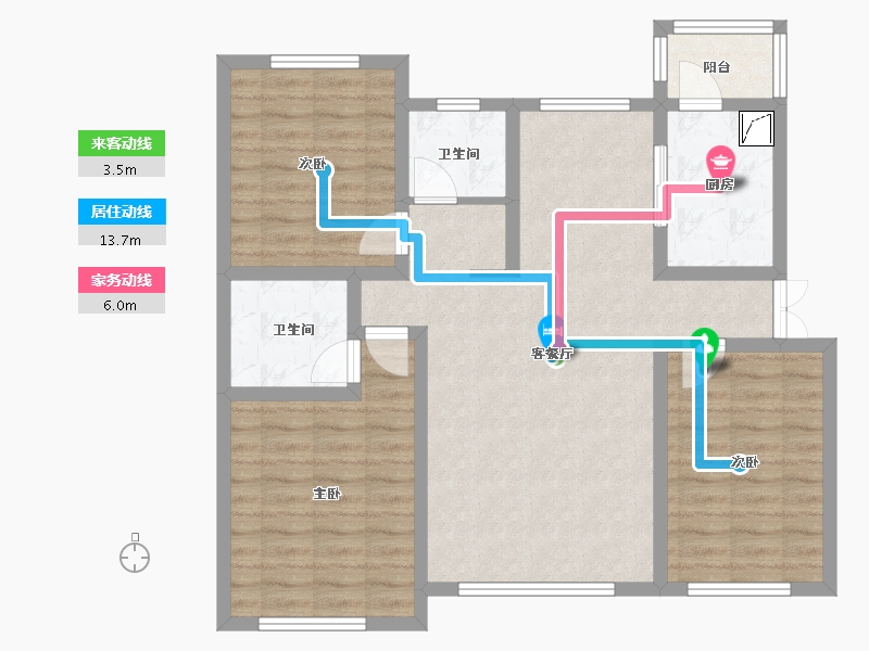 黑龙江省-七台河市-鑫成·金水湾-94.00-户型库-动静线