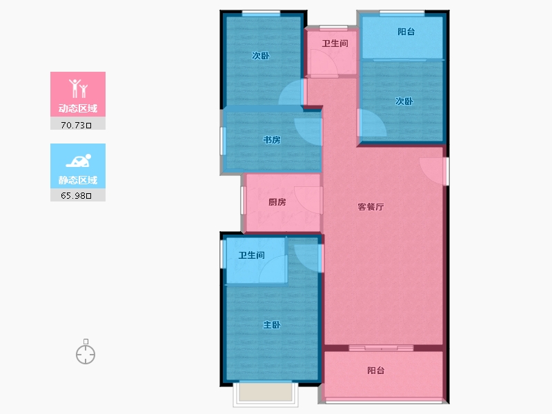 福建省-泉州市-世茂御龙湾-124.00-户型库-动静分区