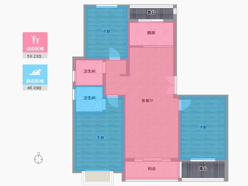 河北省-石家庄市-水木清华-99.00-户型库-动静分区