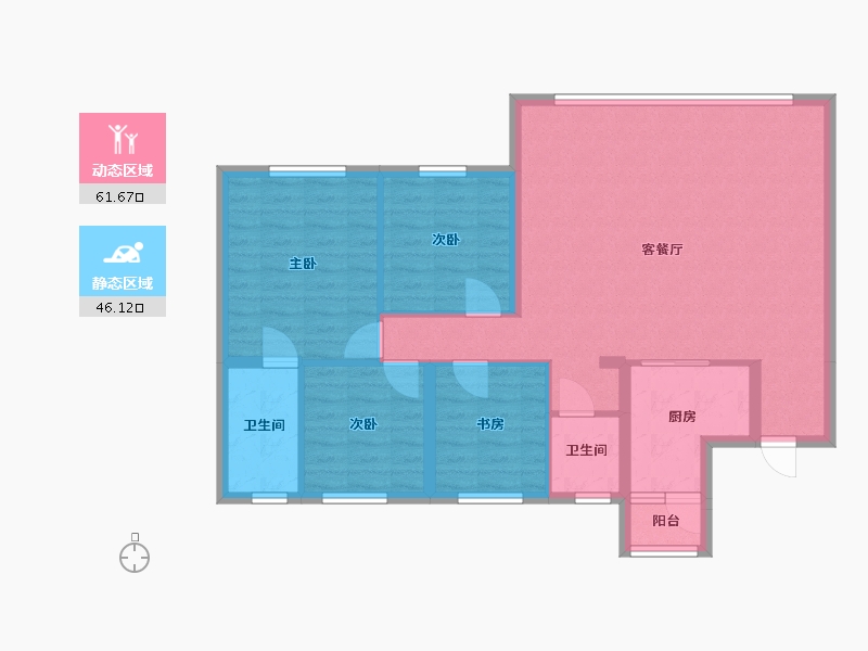 四川省-成都市-首开中环云樾-98.00-户型库-动静分区