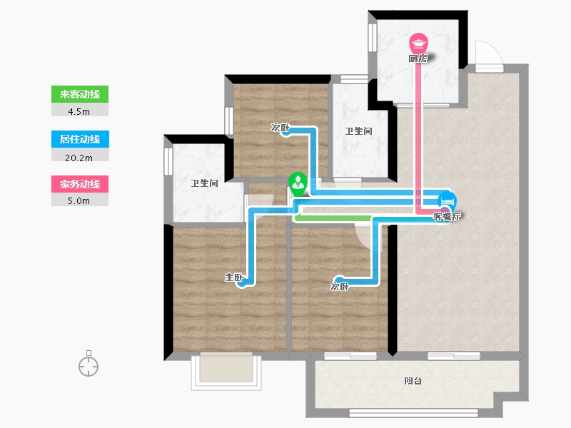 广东省-佛山市-保利玥府-85.17-户型库-动静线