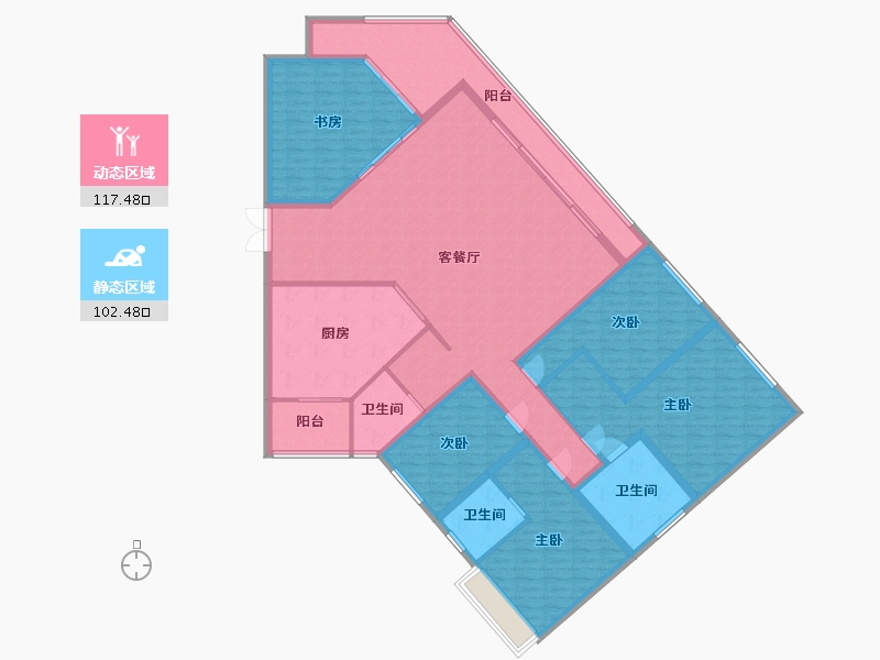 云南省-大理白族自治州-万花小区-217.00-户型库-动静分区