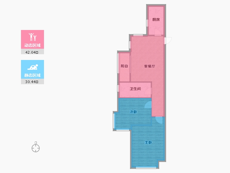 山东省-青岛市-中海国际河南社区-66.96-户型库-动静分区