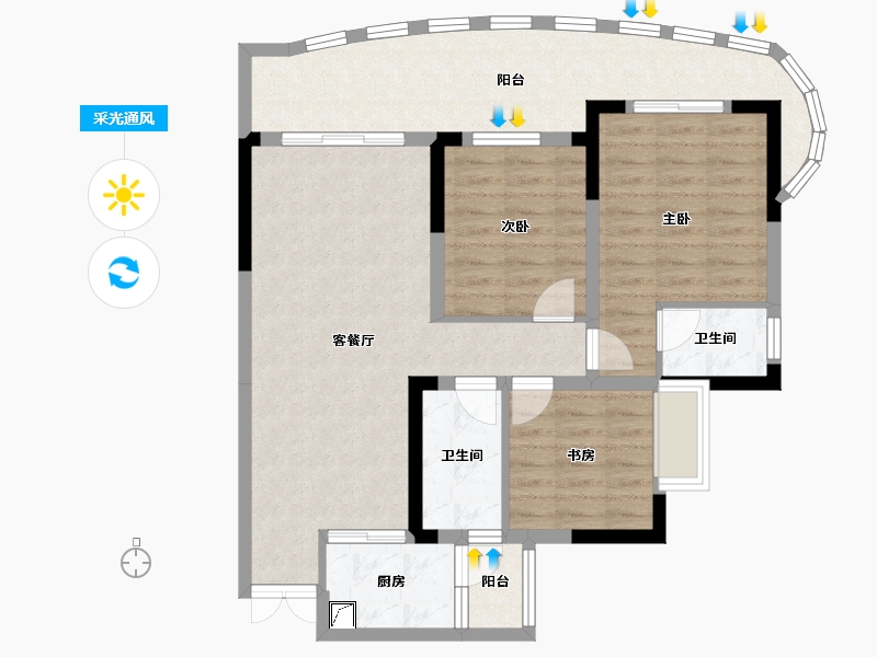 四川省-眉山市-天府公园城-89.00-户型库-采光通风