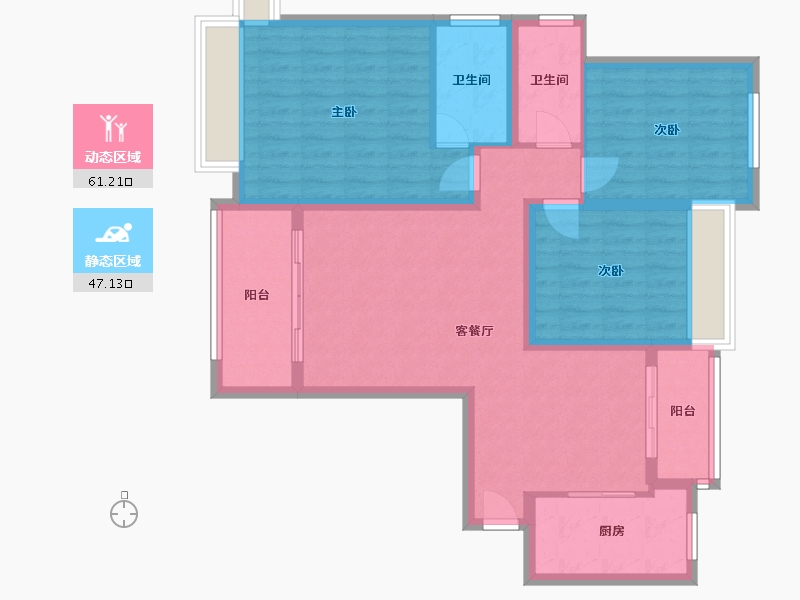 河南省-信阳市-恒大名都-100.00-户型库-动静分区