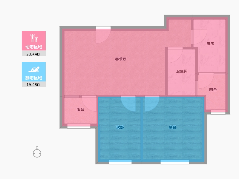 上海-上海市-民乐城兰丽苑西苑-62.40-户型库-动静分区