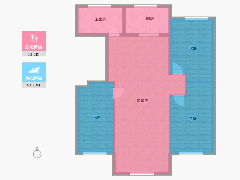 甘肃省-酒泉市-漳县嘉园-98.00-户型库-动静分区