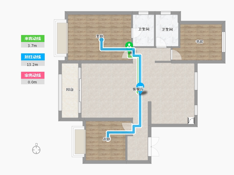 黑龙江省-哈尔滨市-中海·天誉-110.00-户型库-动静线