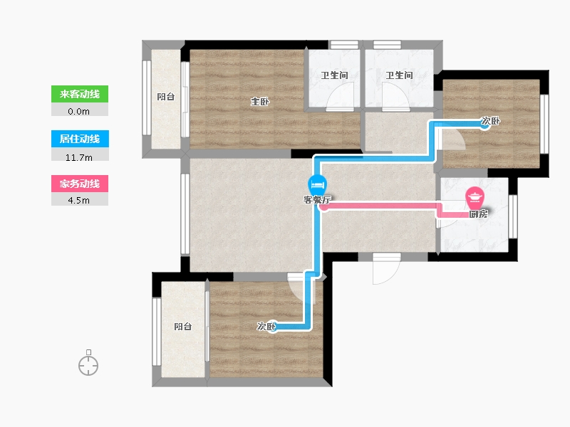 山东省-青岛市-龙湖·学樘府-78.00-户型库-动静线