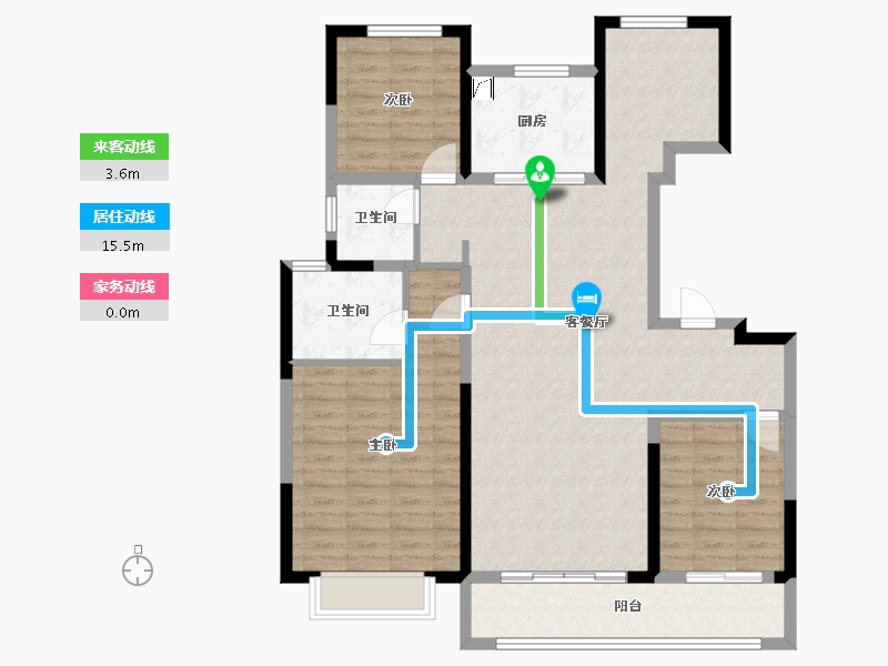 陕西省-西安市-朗诗湖屿栖-122.00-户型库-动静线