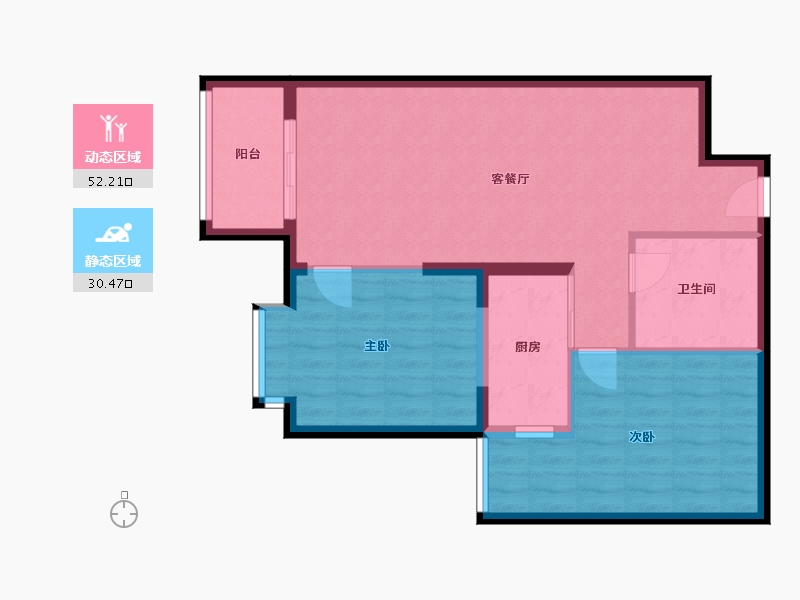 山西省-晋中市-绿城华府-82.27-户型库-动静分区