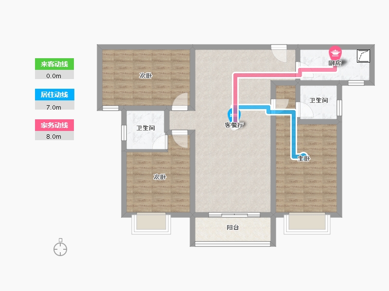 河南省-南阳市-宛东实验高中教师公寓-110.00-户型库-动静线