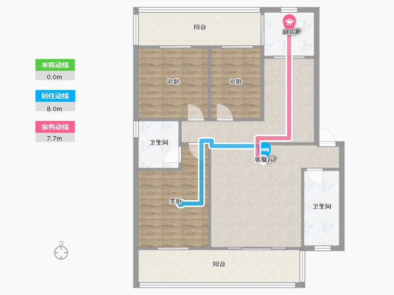 四川省-成都市-胜利村110号院-110.00-户型库-动静线