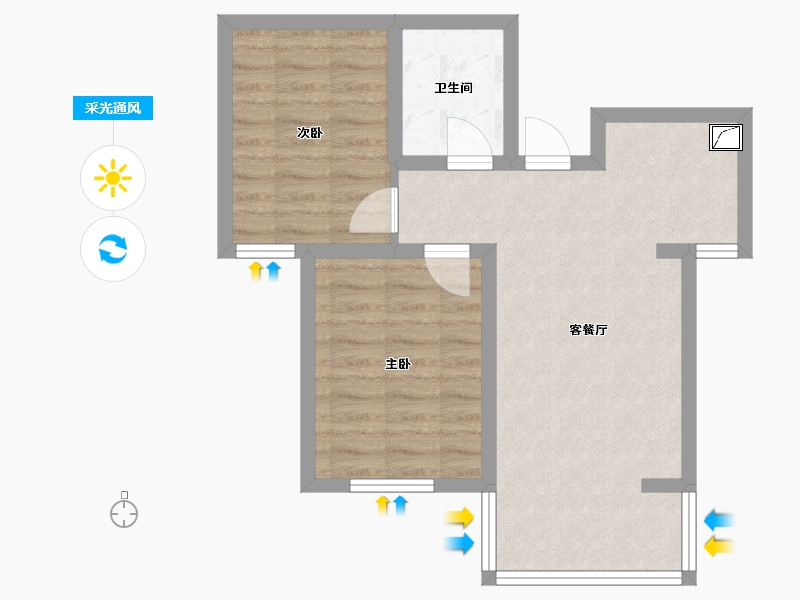 山东省-济南市-明湖盛景-54.00-户型库-采光通风