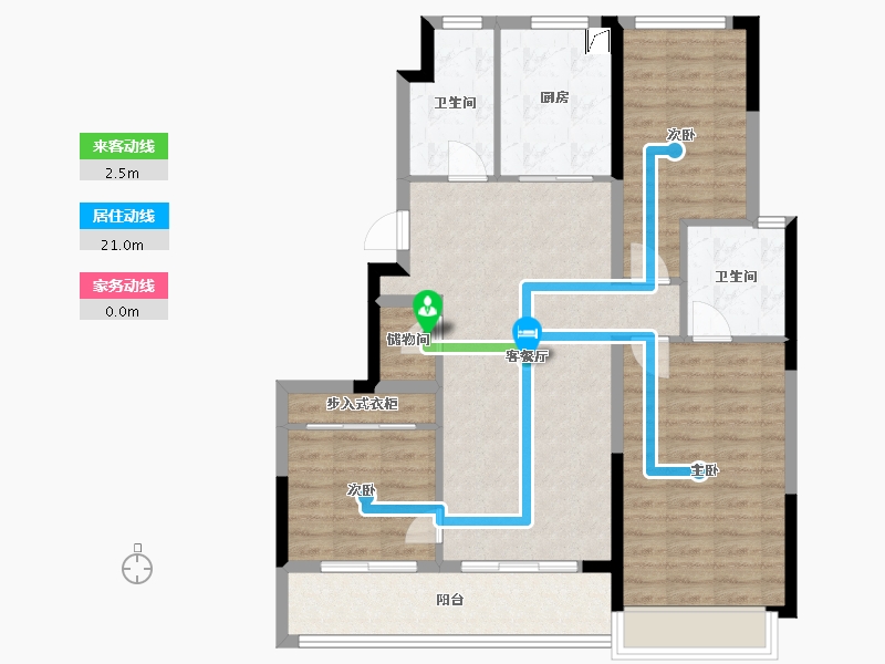 浙江省-宁波市-旭阳郡-95.00-户型库-动静线