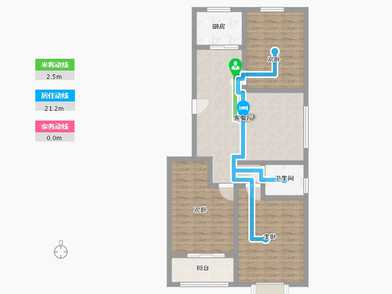 河北省-邢台市-隆尧县魏庄鑫城小区-90.00-户型库-动静线