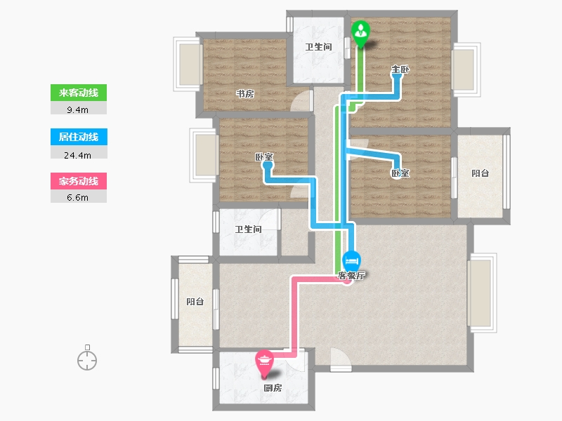 广西壮族自治区-崇左市-崇左市龙峡山小区(南区)-130.00-户型库-动静线