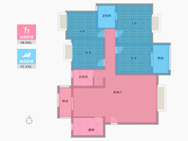 广西壮族自治区-崇左市-崇左市龙峡山小区(南区)-130.00-户型库-动静分区