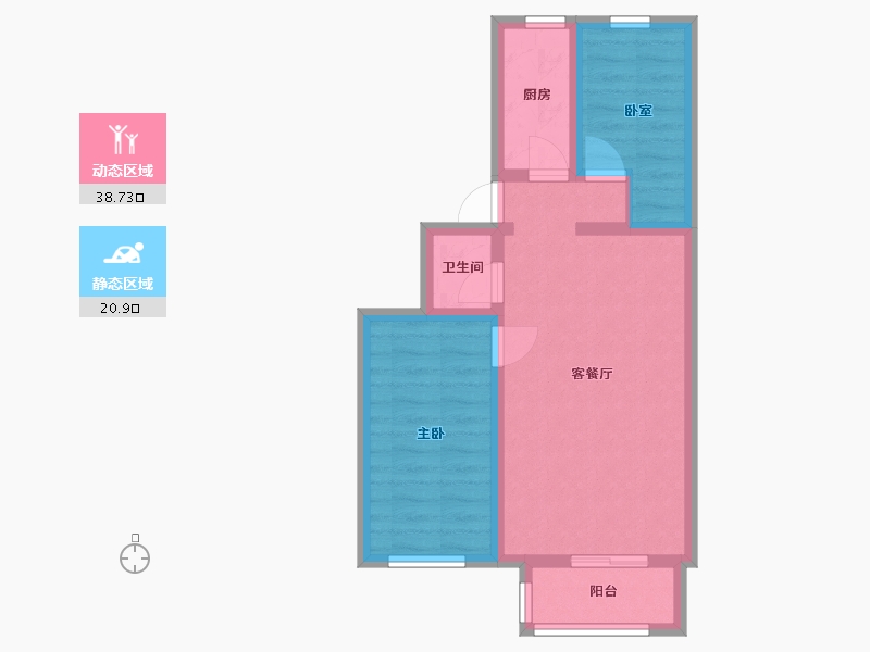 北京-北京市-文化路社区-69.00-户型库-动静分区