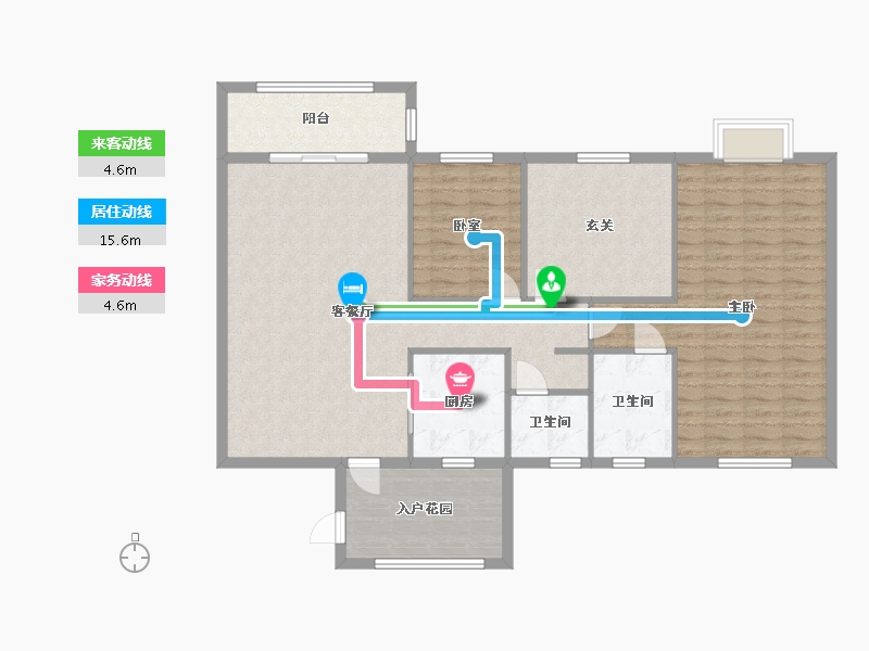 云南省-红河哈尼族彝族自治州-海鸿苑-120.00-户型库-动静线