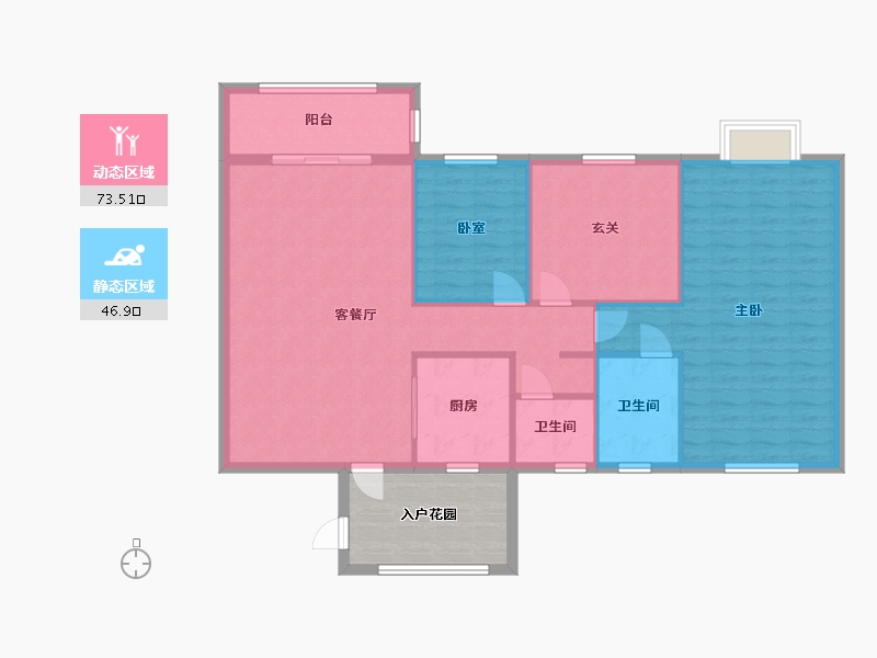 云南省-红河哈尼族彝族自治州-海鸿苑-120.00-户型库-动静分区