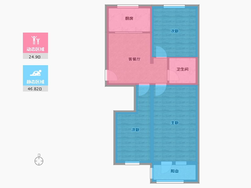 北京-北京市-清逸园-59.51-户型库-动静分区