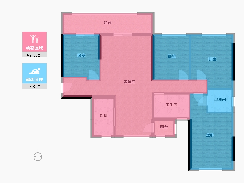 广西壮族自治区-来宾市-海能·龙福郡-107.00-户型库-动静分区