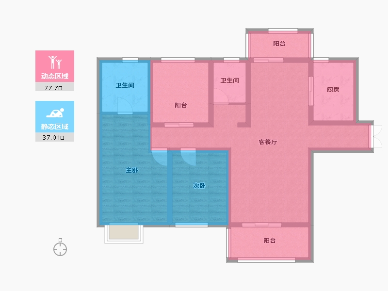 湖南省-湘西土家族苗族自治州-万锦上品-103.00-户型库-动静分区