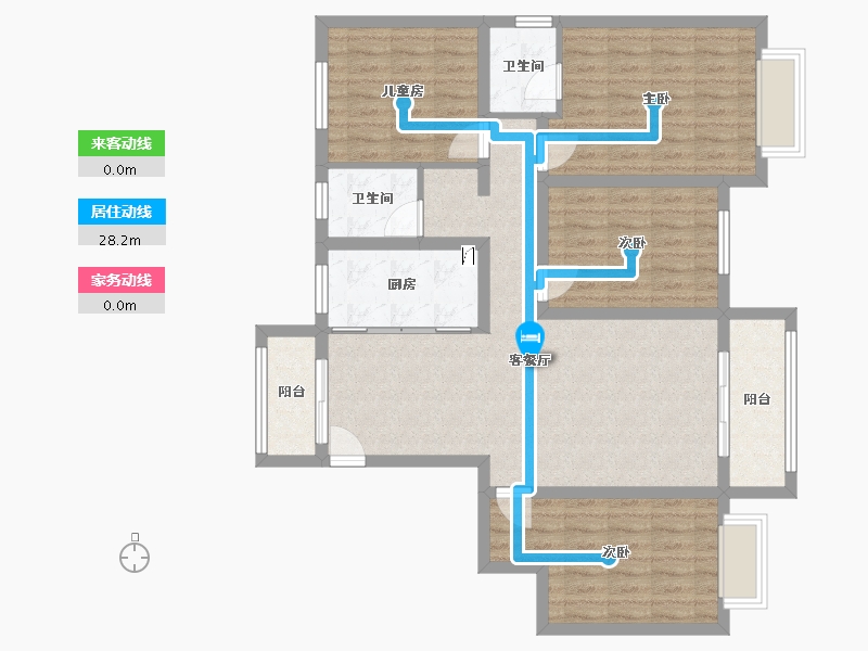 河南省-商丘市-凯旋府邸-125.00-户型库-动静线